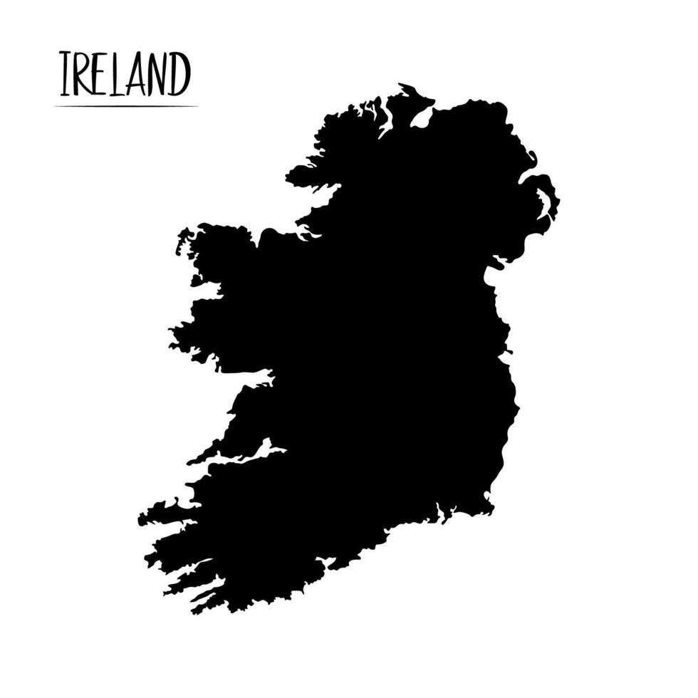 carte vectorielle. carte de l'irlande sur fond blanc. vecteur