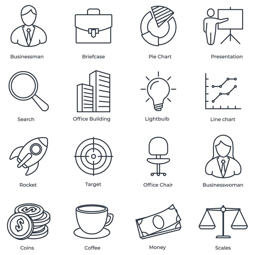 ensemble d'illustration vectorielle de logo d'icône de finance d'entreprise. modèle de symbole de pack finance et comptabilité pour la collection de conception graphique et web vecteur