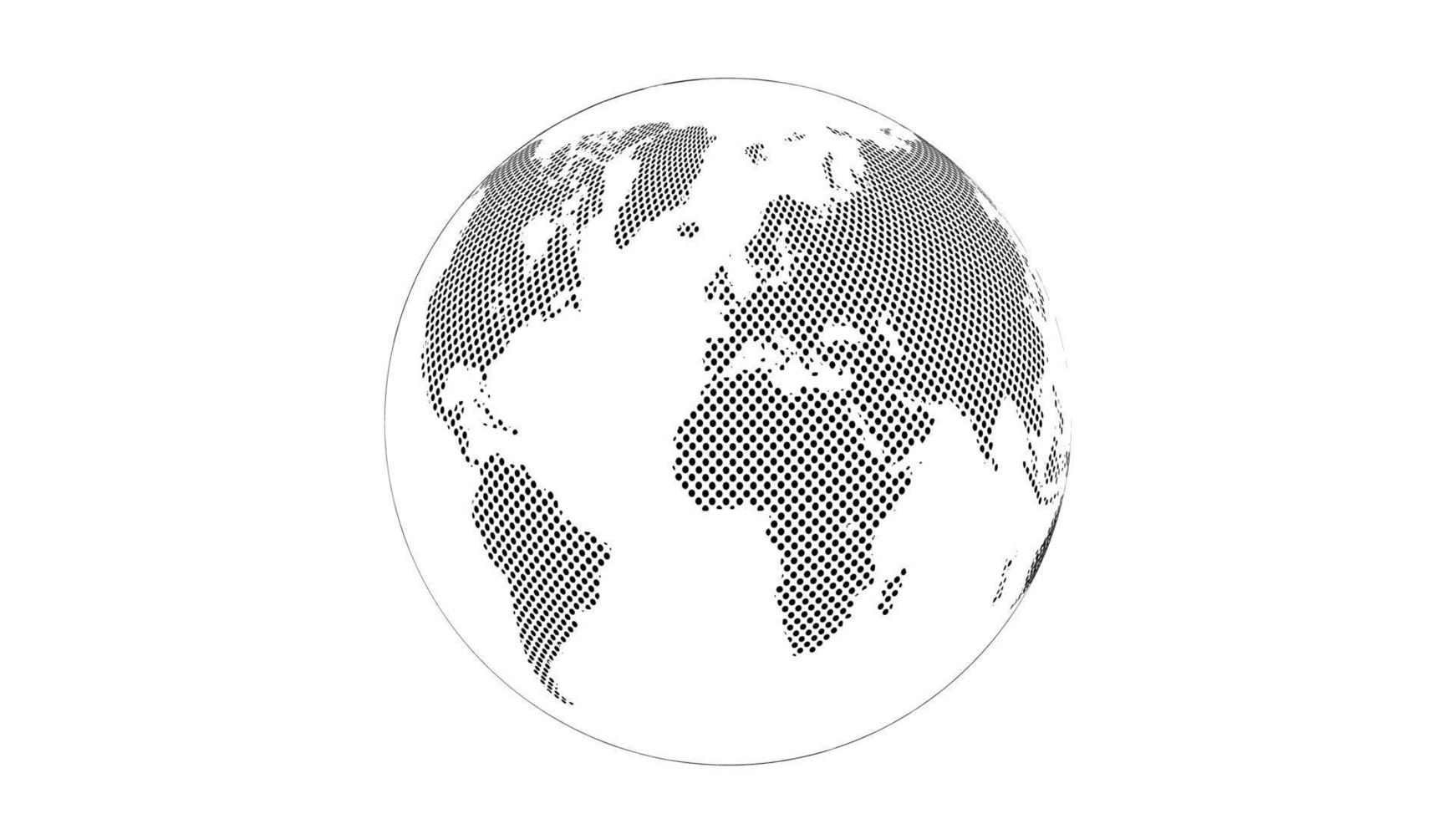 résumé, cercle, lignes, globe, terre, monde, carte, vecteur, illustration vecteur