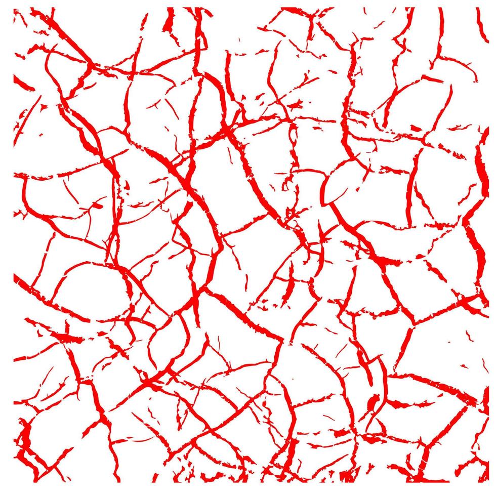 fissure de la ligne rouge sur le vecteur d'illustration de fond blanc