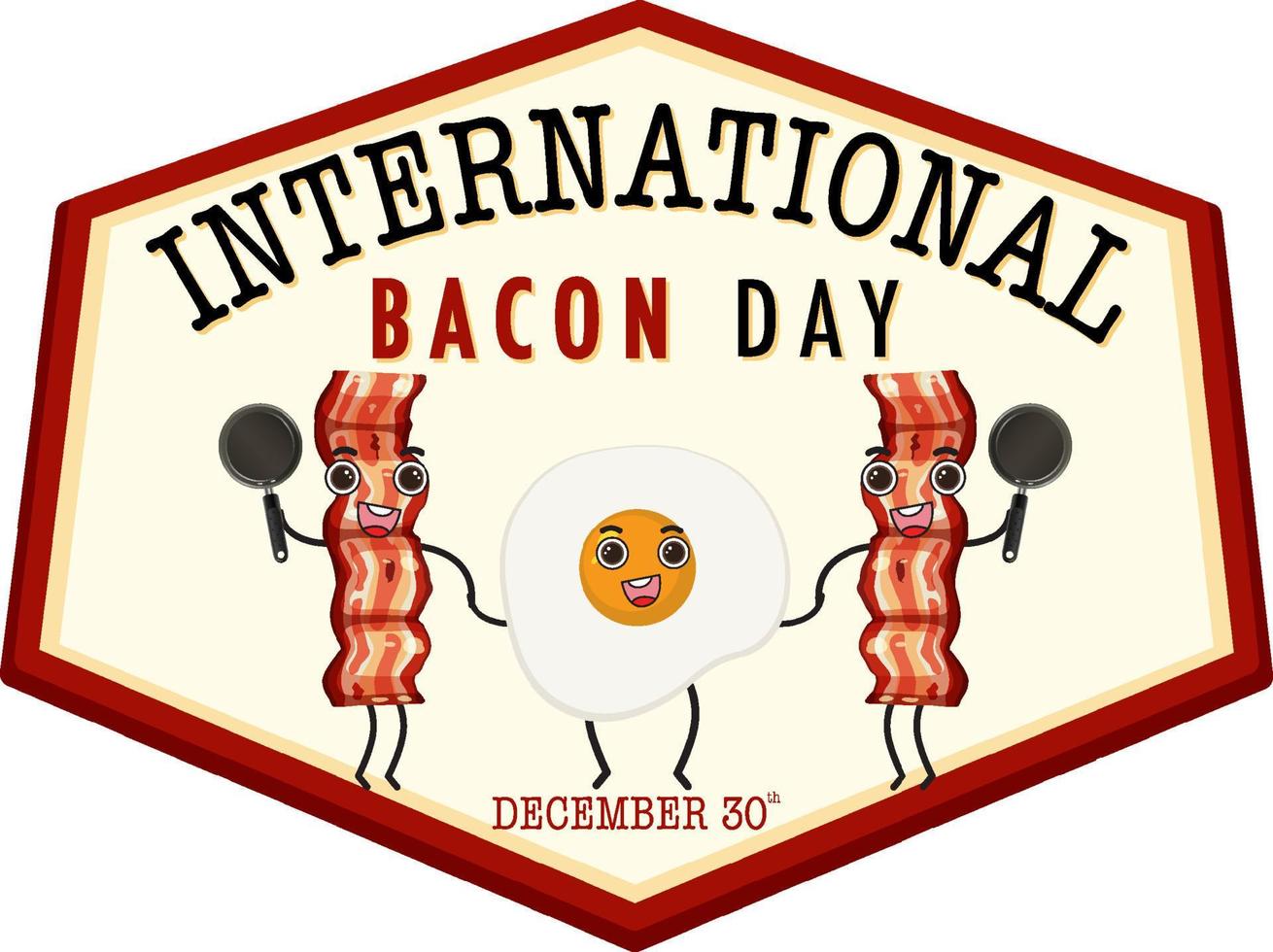 modèle de bannière de la journée internationale du bacon vecteur