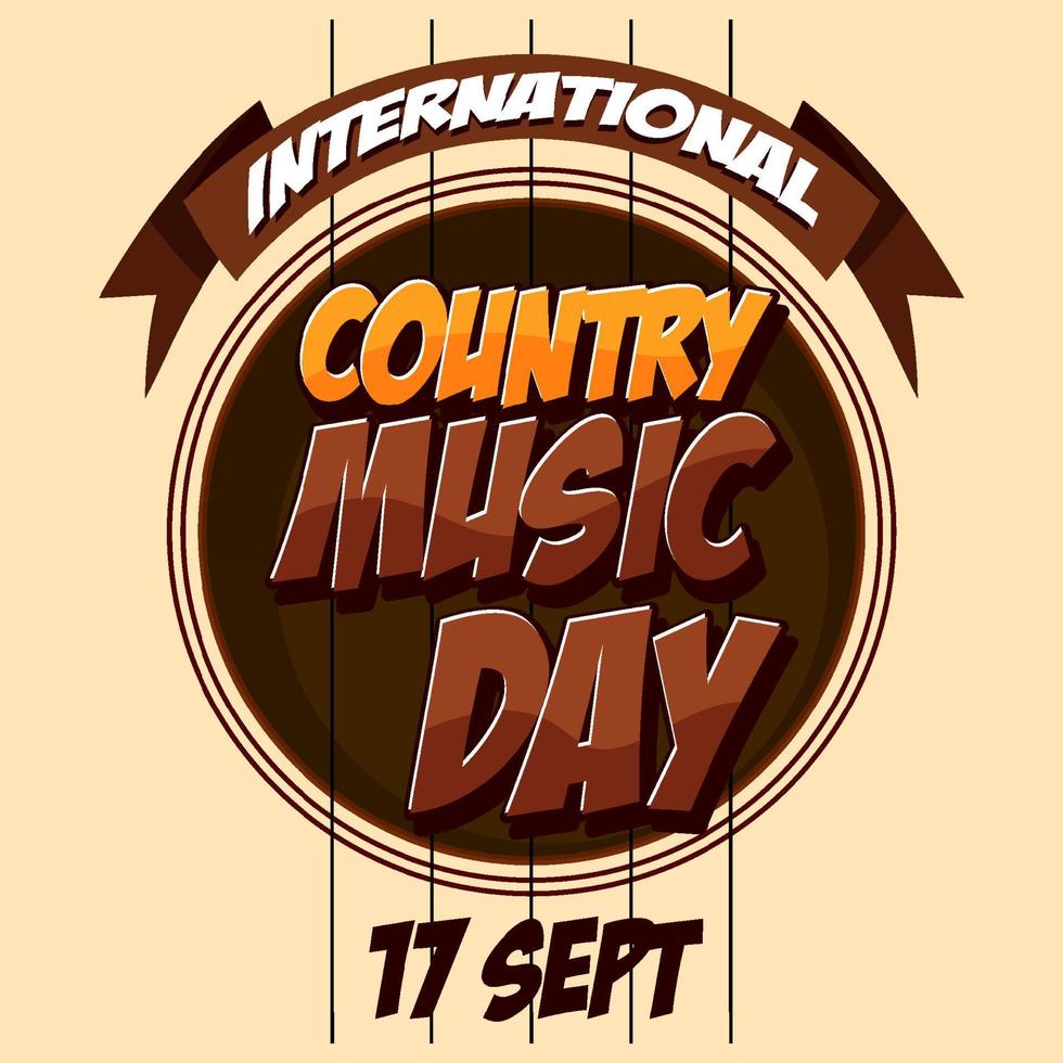 conception d'affiche de musique country internationale vecteur