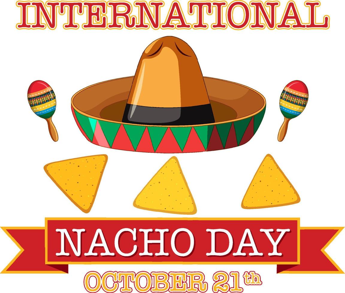 conception daffiche de la journée internationale des nachos vecteur