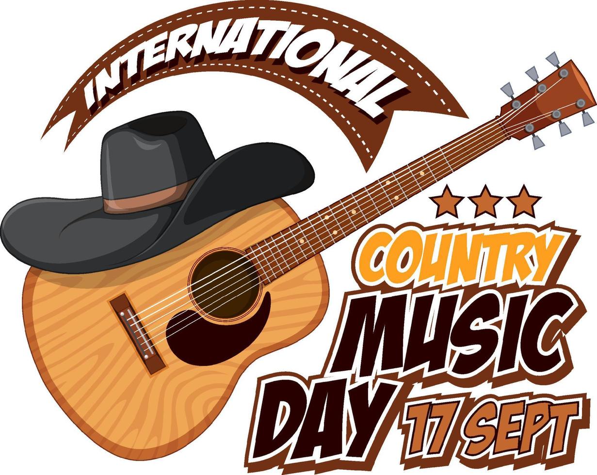 conception d'affiche de musique country internationale vecteur