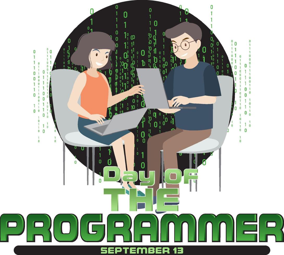 conception de bannière de la journée des programmeurs vecteur