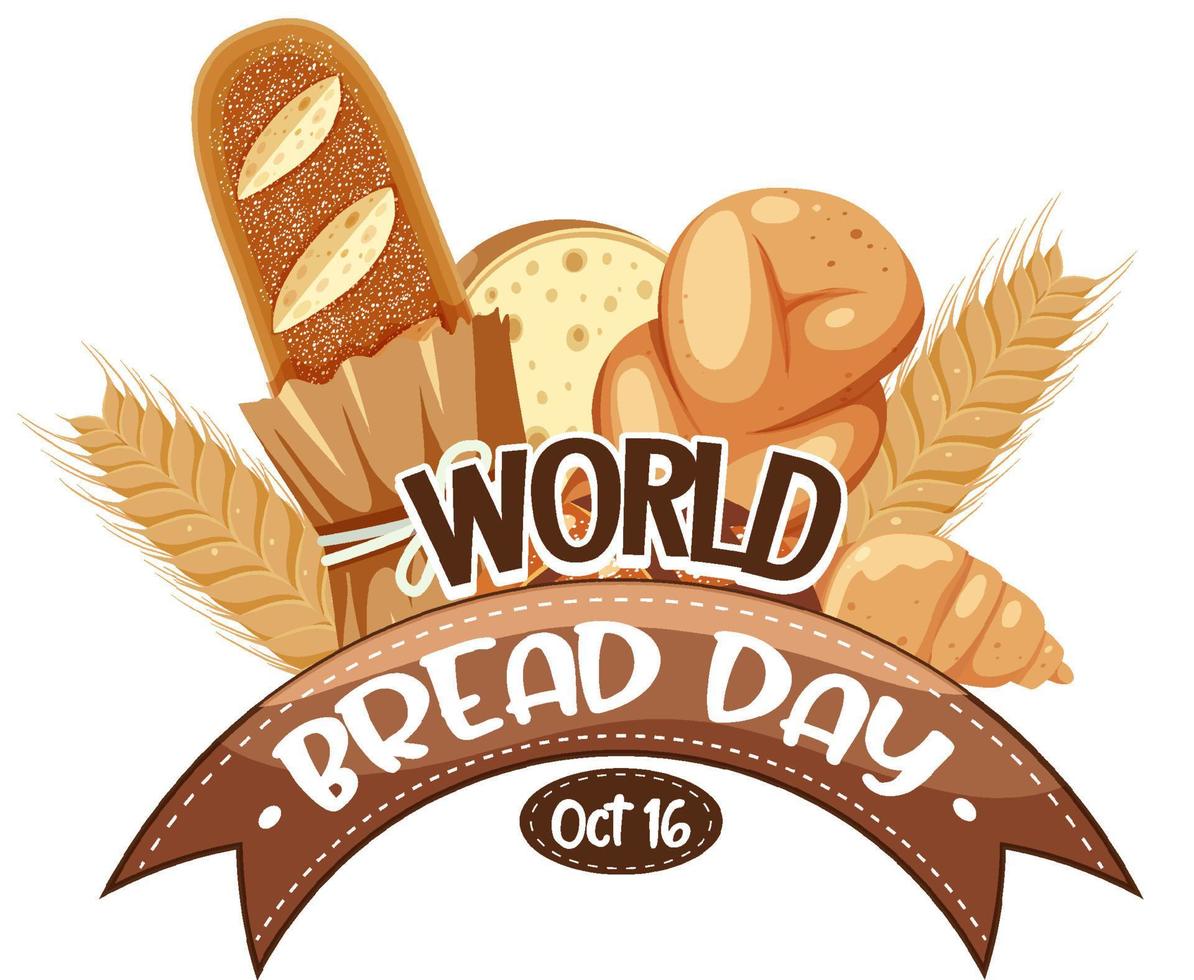 conception de bannière de la journée mondiale du pain vecteur
