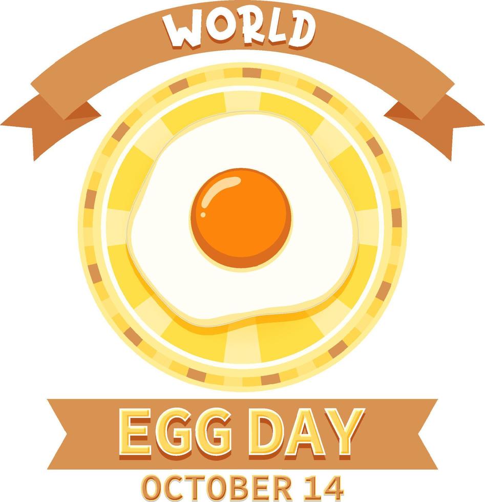 bannière ou logo de la journée mondiale des œufs vecteur