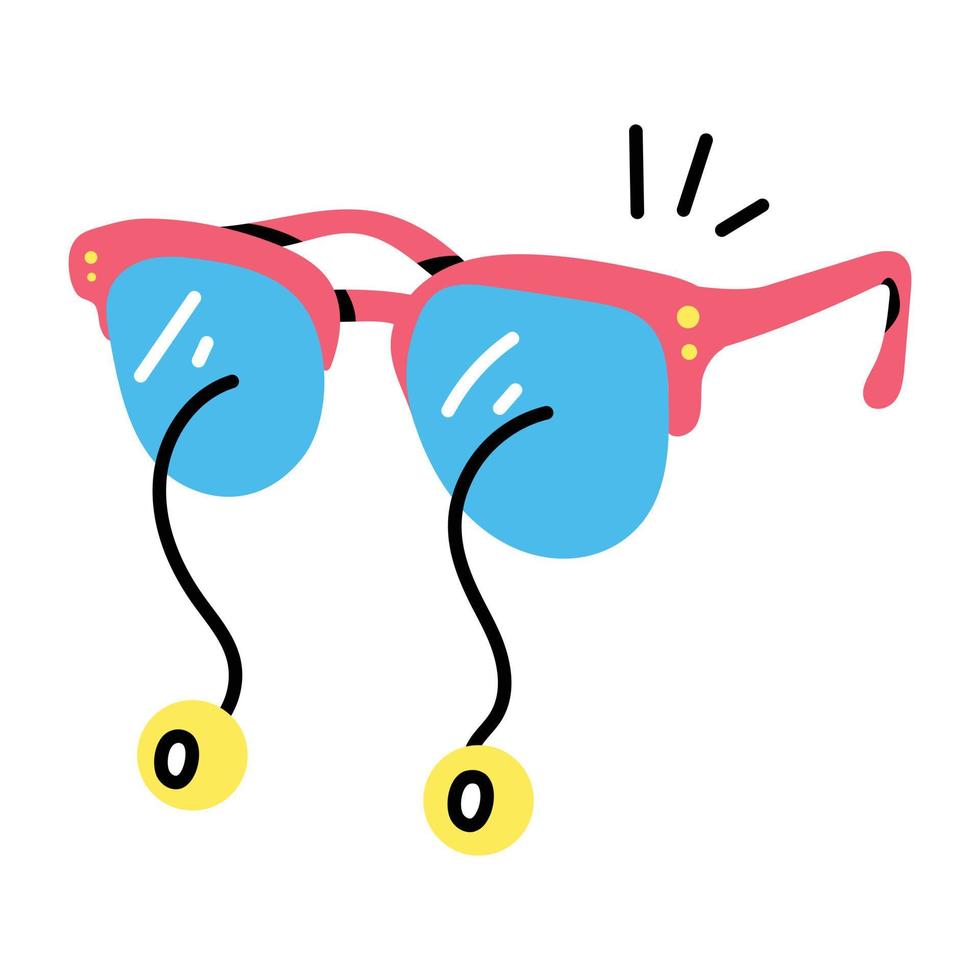 accessoire de mode, sticker design de lunettes vecteur