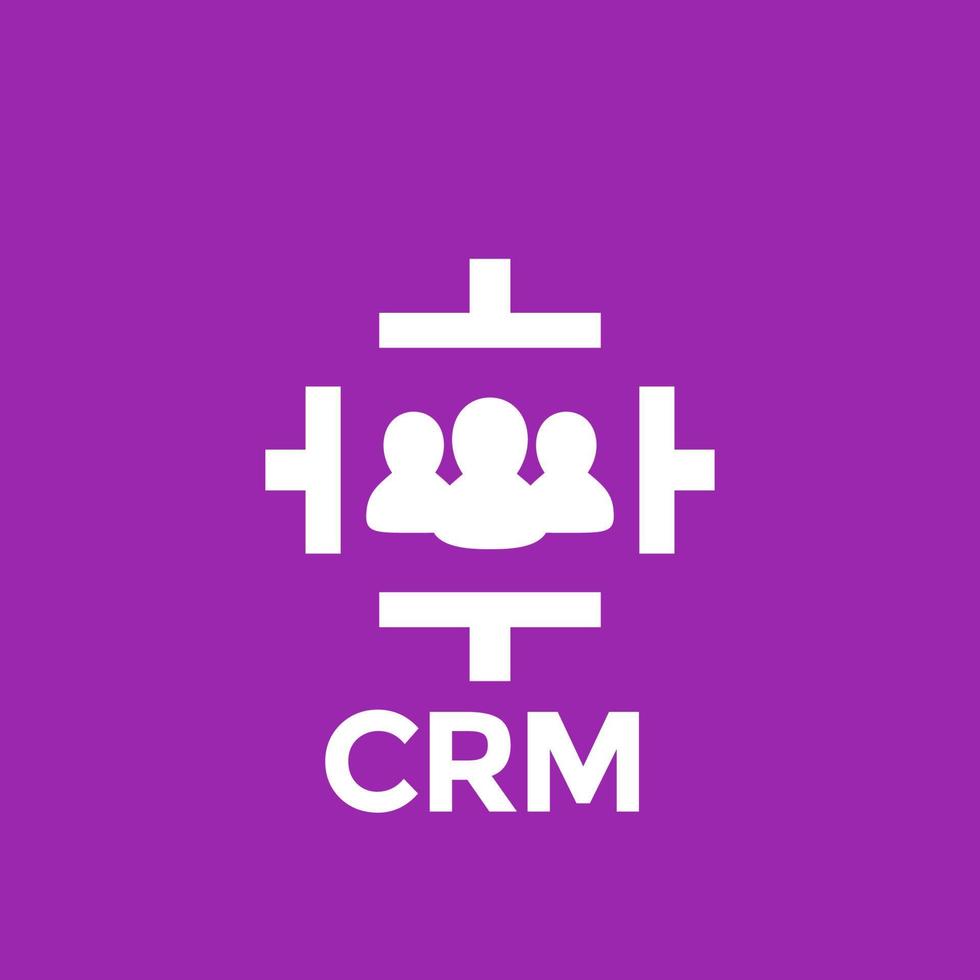 crm, icône de gestion de la relation client vecteur