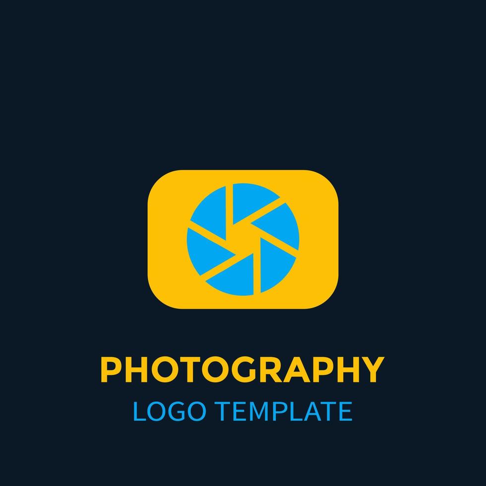 élément de logo de photographie, icône vectorielle vecteur