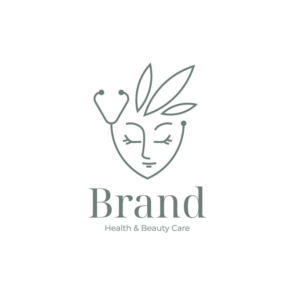 logo de soins de santé et de beauté vecteur