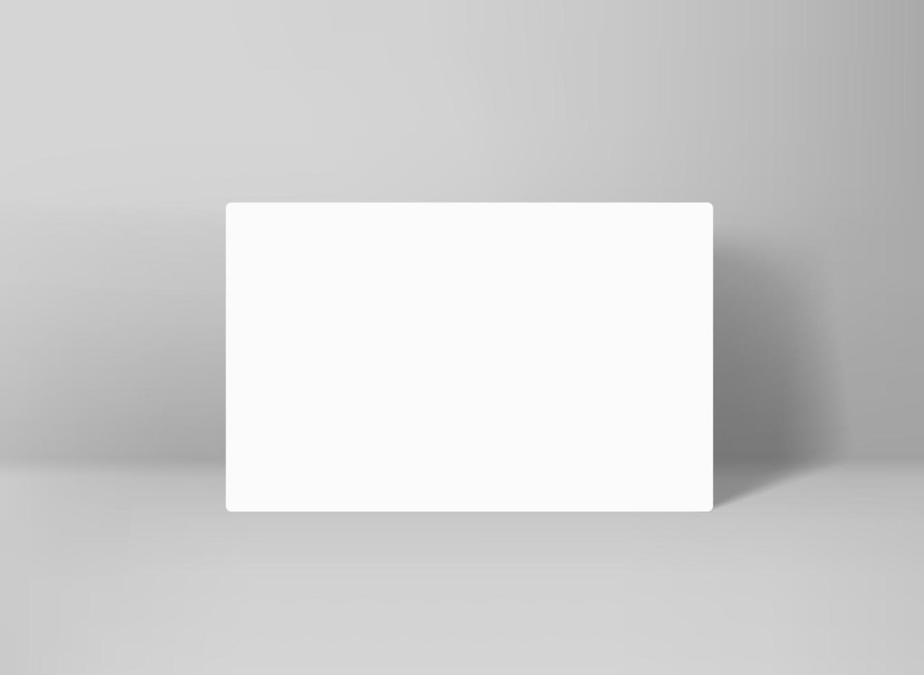 modèle de carte de visite blanche. maquette de vecteur 3d pour la marque