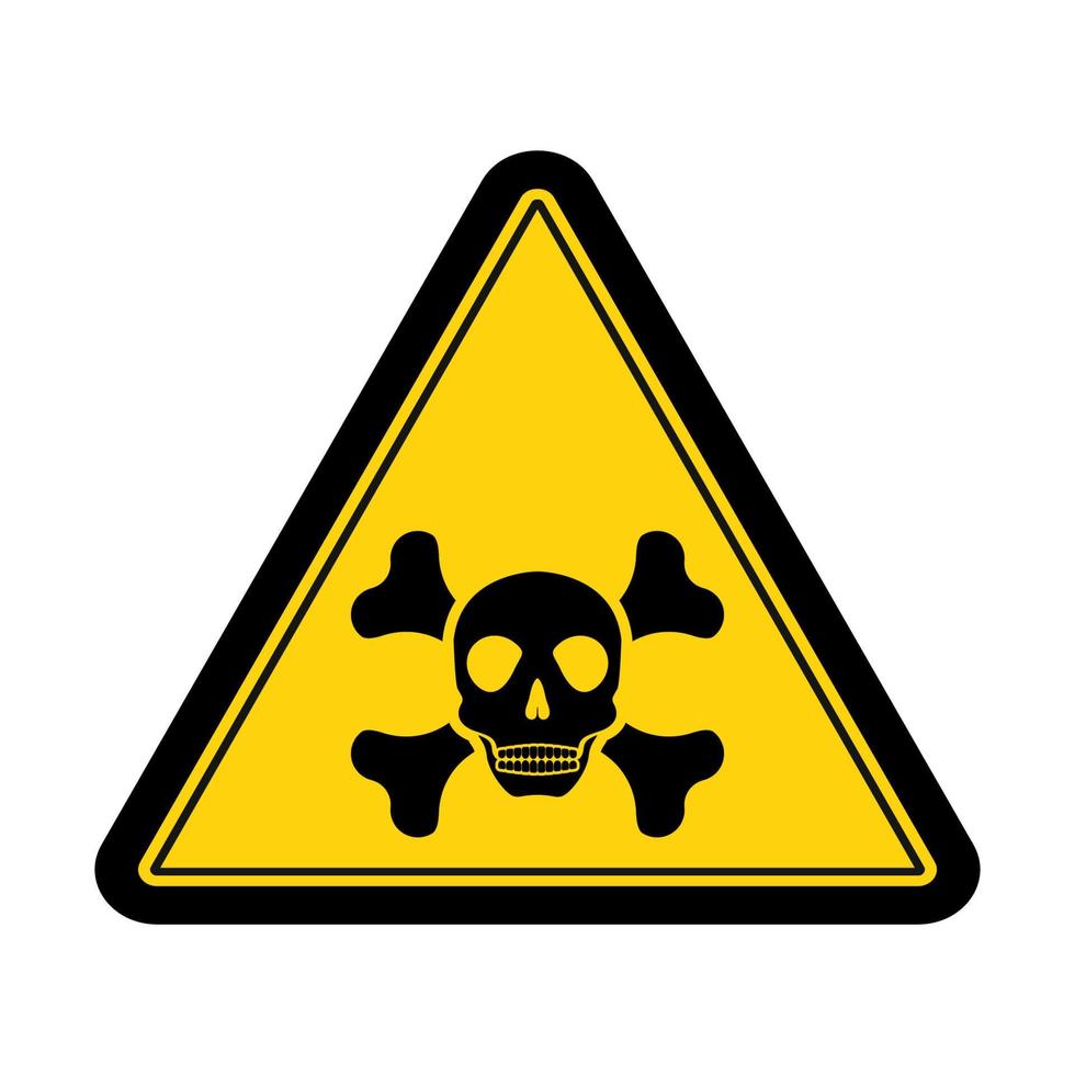 zone de danger poison signe et symbole conception graphique illustration vectorielle vecteur