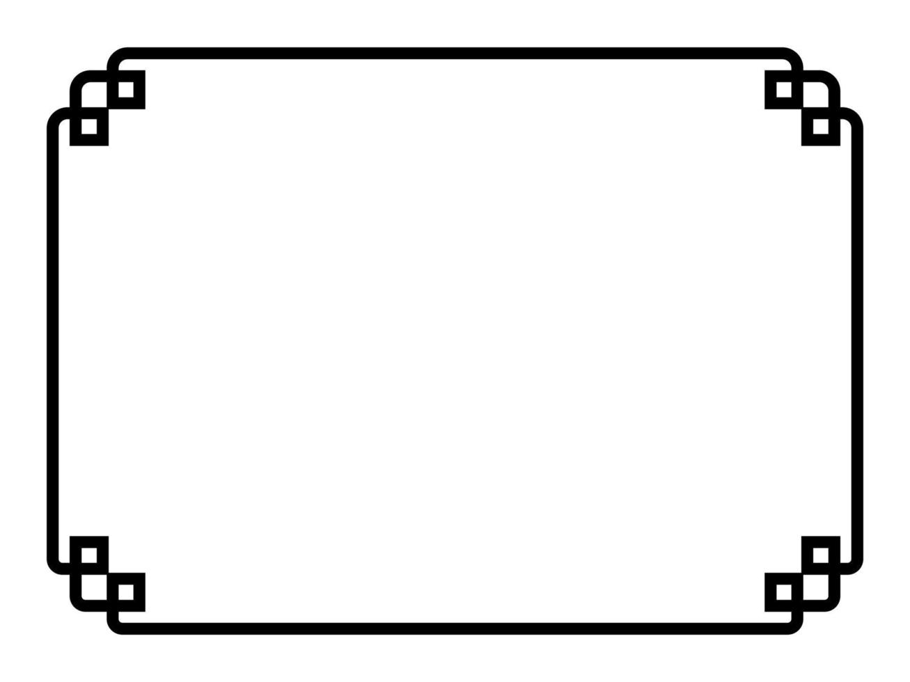 vecteur de rectangle de cadre simple décoratif