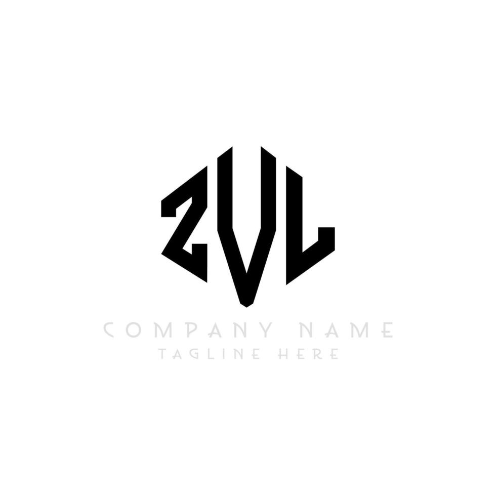 création de logo de lettre zvl avec forme de polygone. création de logo en forme de polygone et de cube zvl. modèle de logo vectoriel hexagone zvl couleurs blanches et noires. monogramme zvl, logo commercial et immobilier.