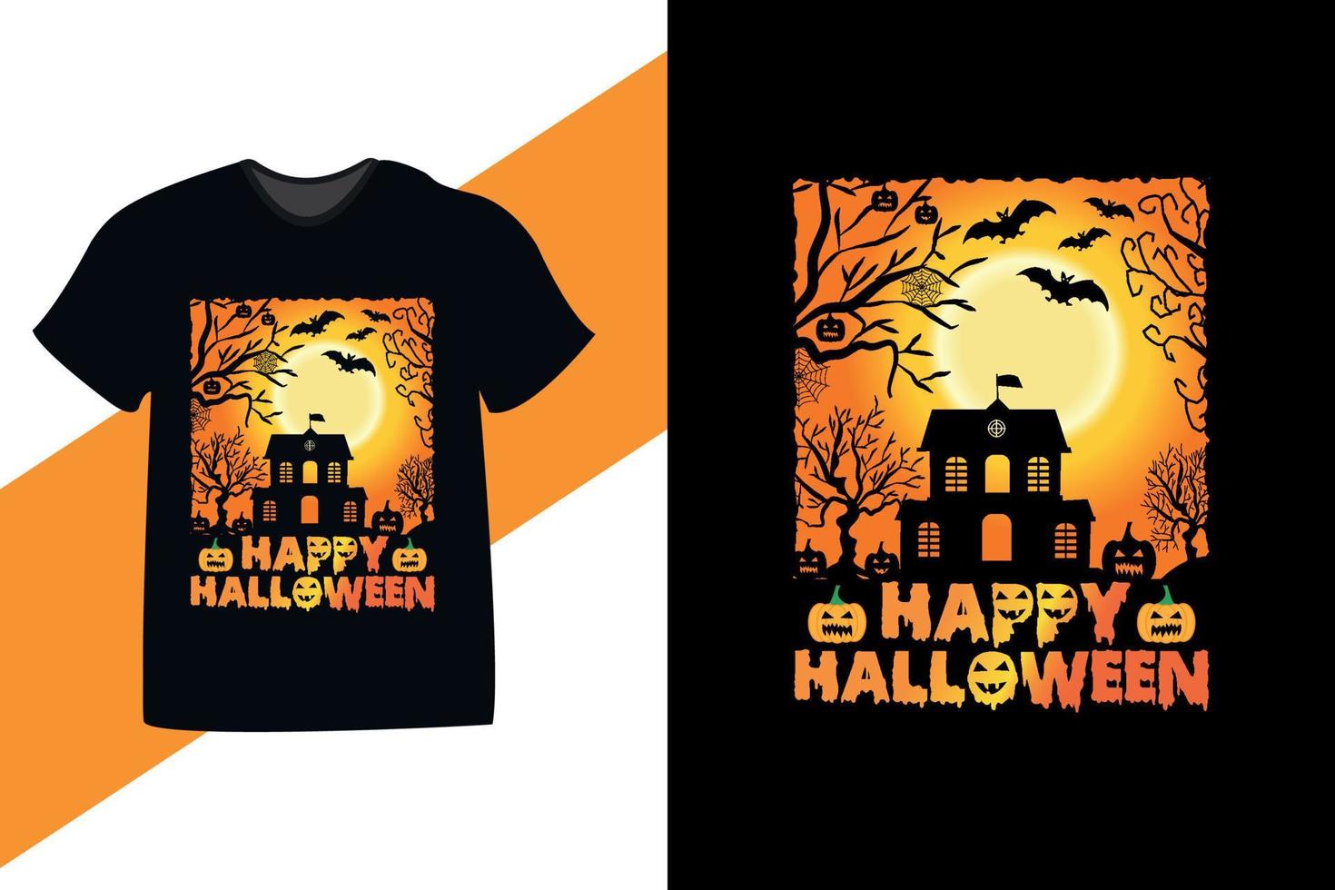 conception de t-shirt rétro joyeux halloween vecteur