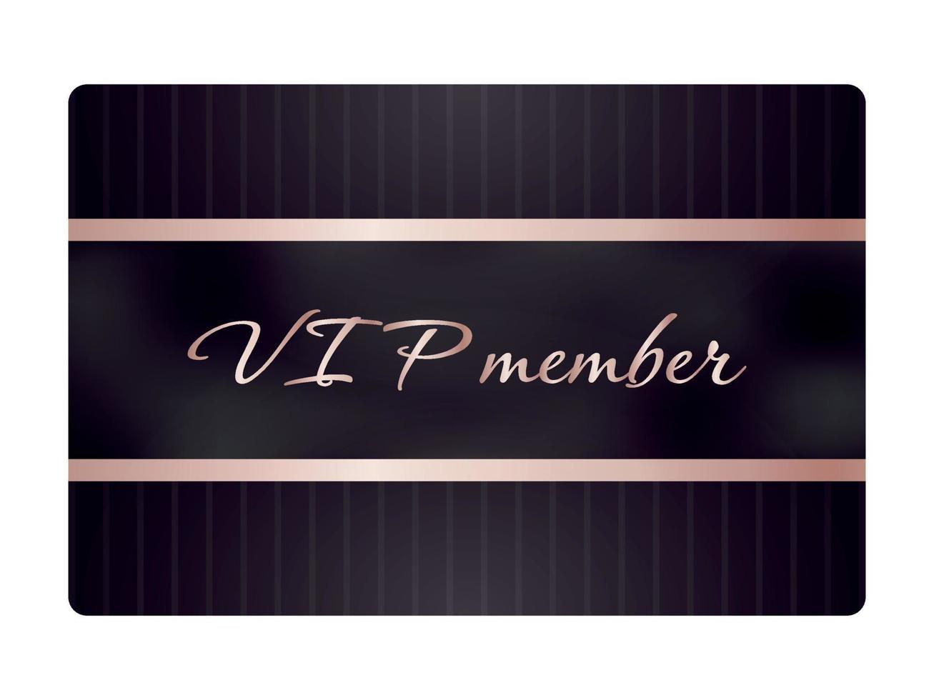 carte de visite de membre vip sur fond noir vecteur