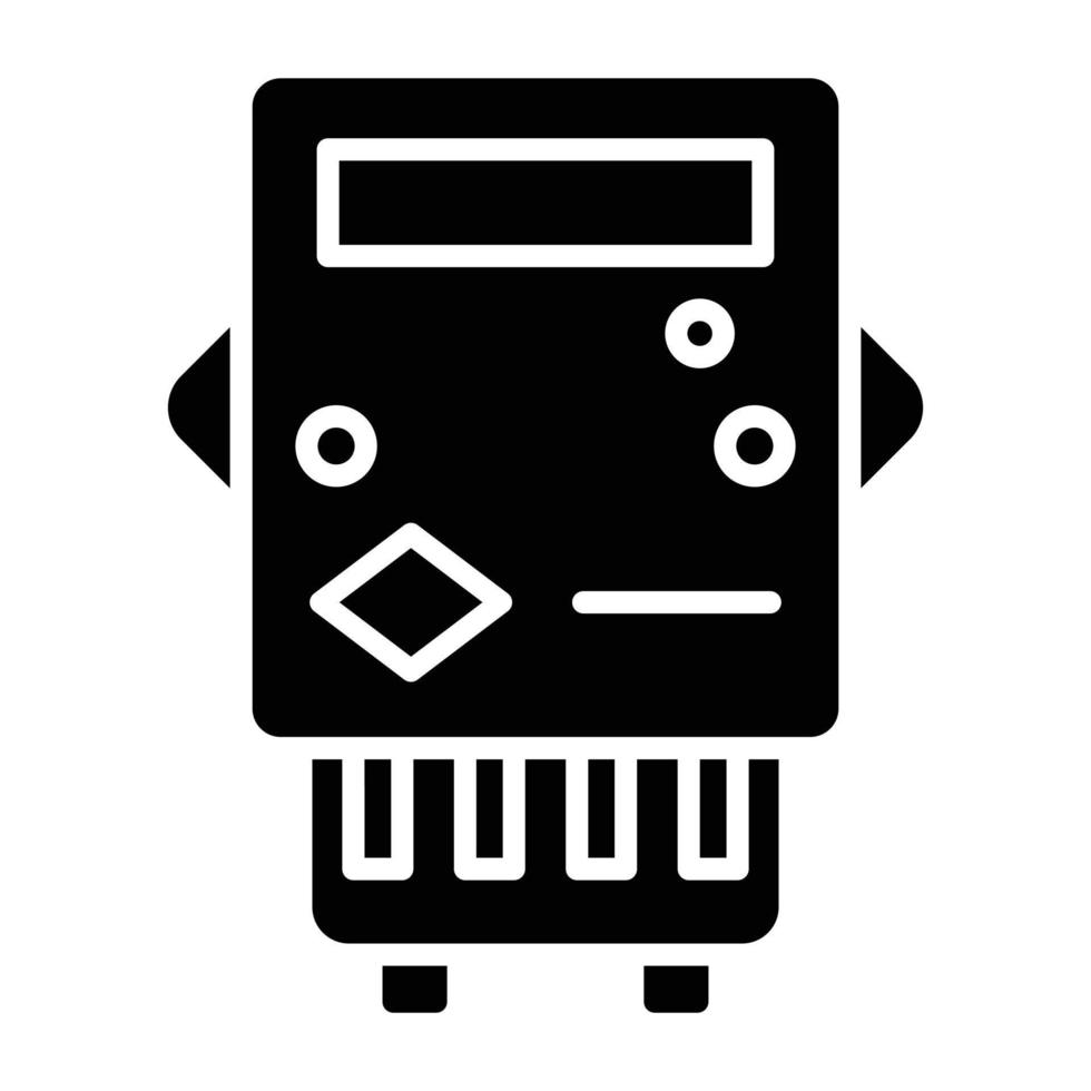 style d'icône de compteur électrique vecteur