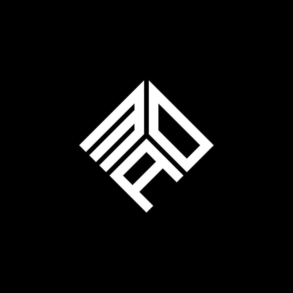 création de logo de lettre mao sur fond noir. concept de logo de lettre initiales créatives mao. conception de lettre mao. vecteur