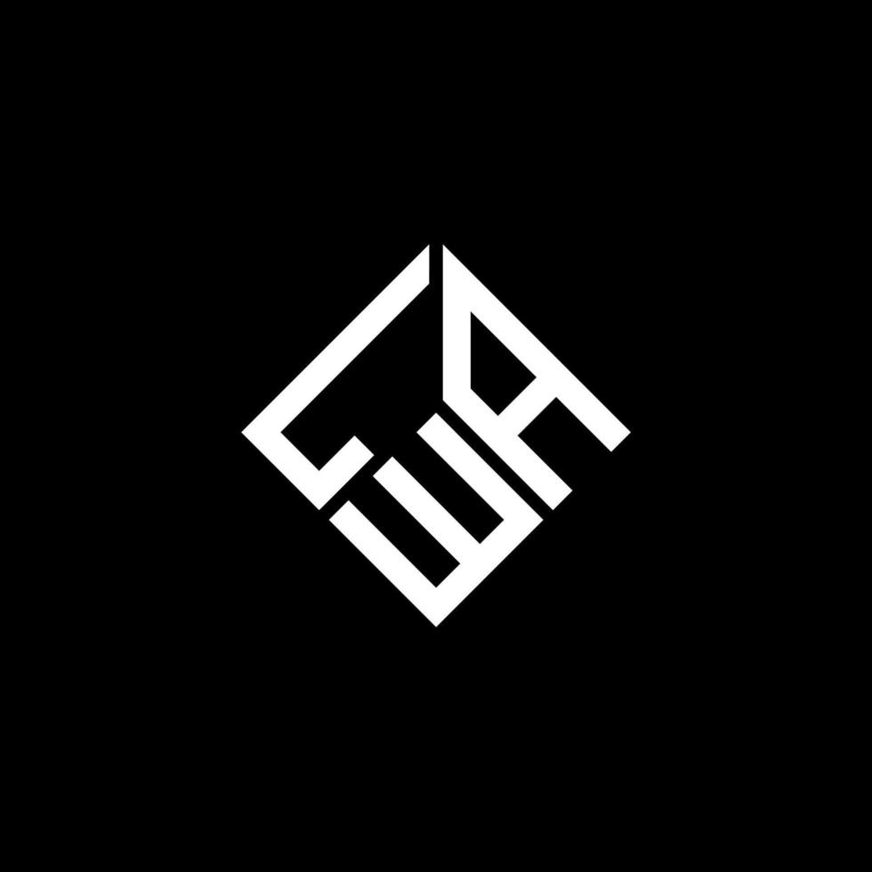 création de logo de lettre lwa sur fond noir. concept de logo de lettre initiales créatives lwa. conception de lettre lwa. vecteur