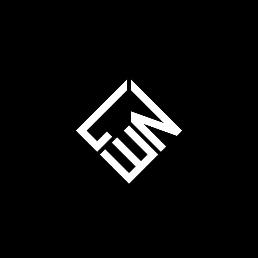 création de logo de lettre lwn sur fond noir. concept de logo de lettre initiales créatives lwn. conception de lettre lwn. vecteur