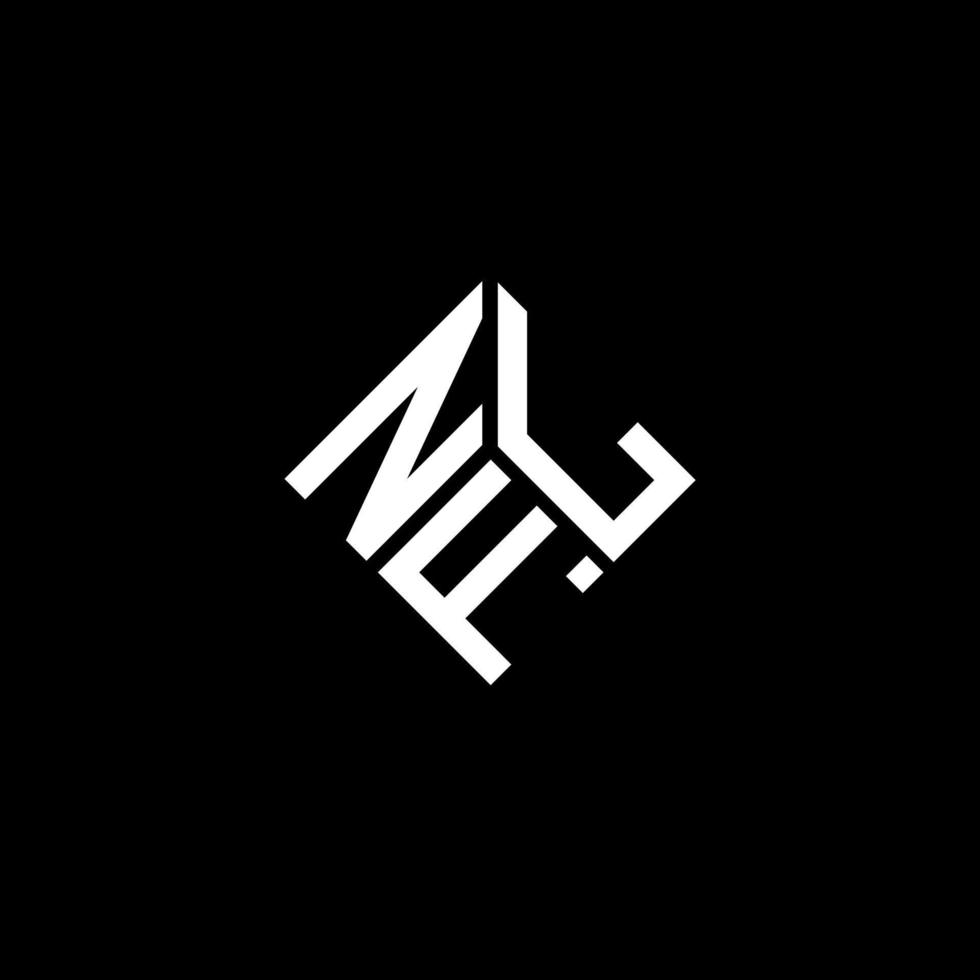 création de logo de lettre nfl sur fond noir. concept de logo de lettre initiales créatives nfl. conception de lettre nfl. vecteur