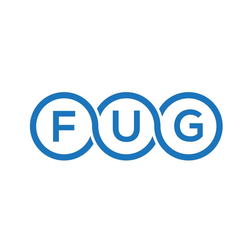 création de logo de lettre fug sur fond noir. concept de logo de lettre initiales créatives fug. conception de lettre fug. vecteur
