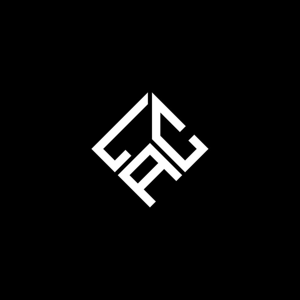 création de logo de lettre lac sur fond noir. concept de logo de lettre initiales créatives lac. conception de lettre lac. vecteur