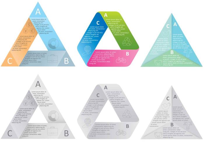 Vecteurs de diagramme triangulaire vecteur