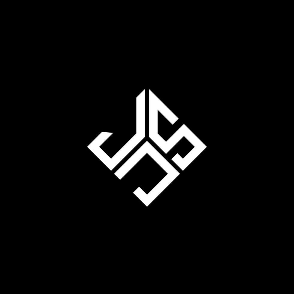 création de logo de lettre jjs sur fond noir. concept de logo de lettre initiales créatives jjs. conception de lettre jjs. vecteur