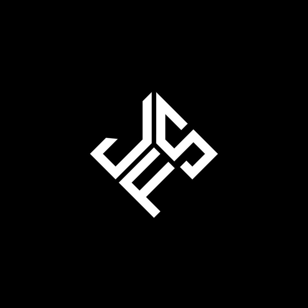 création de logo de lettre jfs sur fond noir. concept de logo de lettre initiales créatives jfs. conception de lettre jfs. vecteur