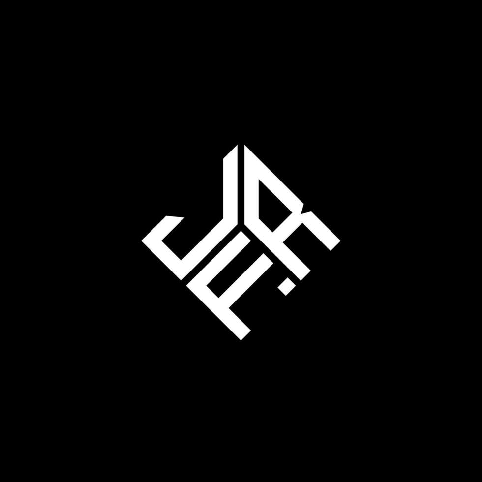 création de logo de lettre jfr sur fond noir. concept de logo de lettre initiales créatives jfr. conception de lettre jfr. vecteur