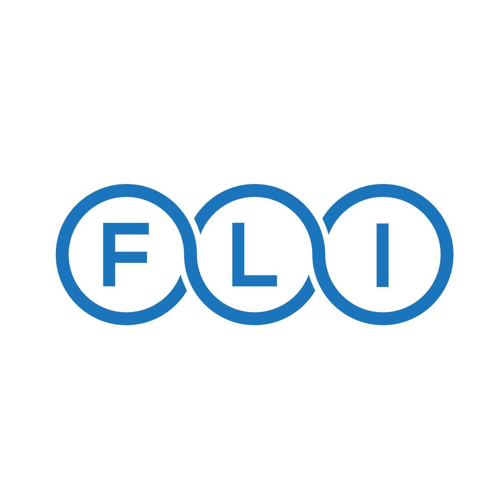 création de logo de lettre fli sur fond noir. concept de logo de lettre initiales créatives fli. conception de lettre fli. vecteur