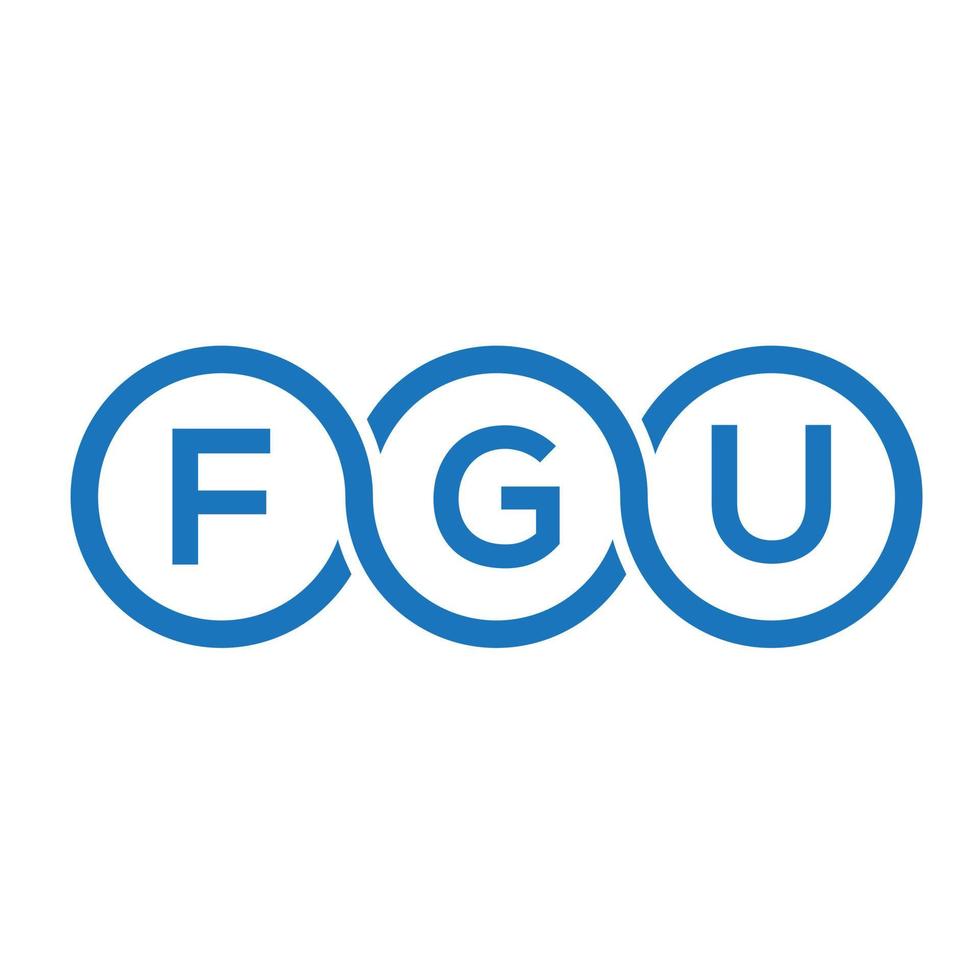 création de logo de lettre fgu sur fond noir. concept de logo de lettre initiales créatives fgu. conception de lettre fgu. vecteur