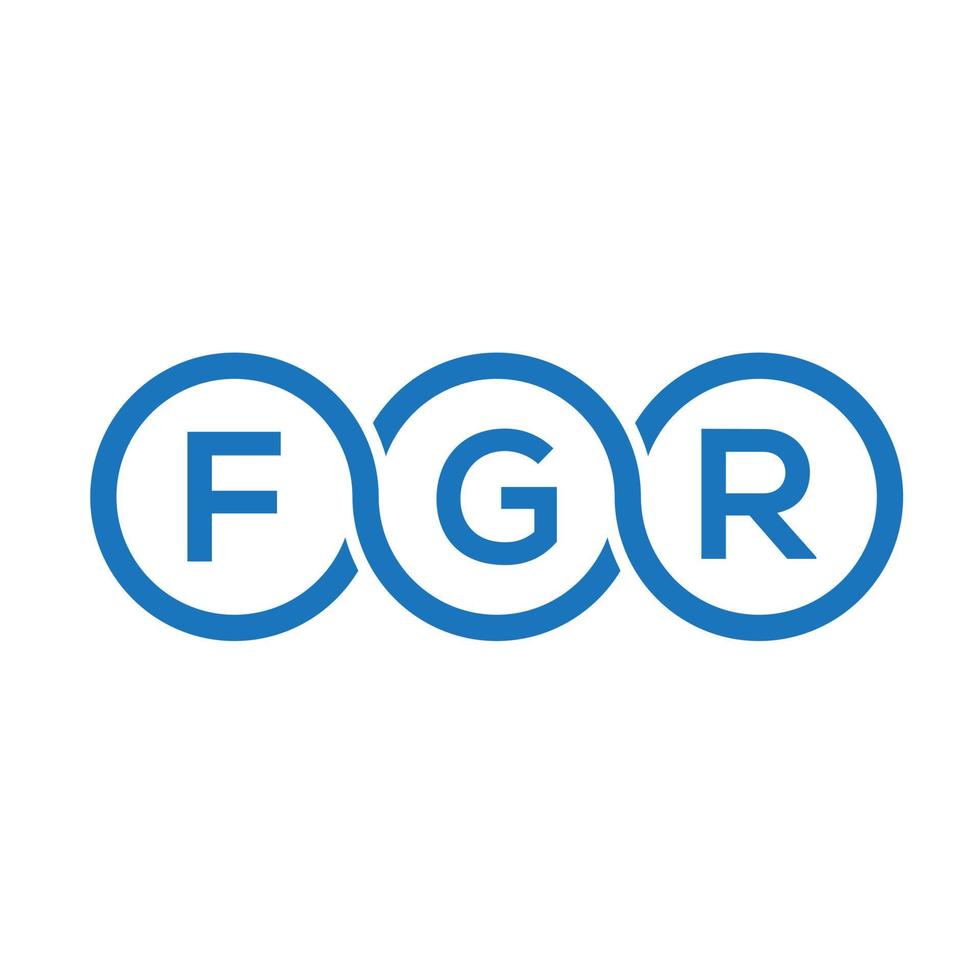 création de logo de lettre fgr sur fond noir. concept de logo de lettre initiales créatives fgr. conception de lettre fgr. vecteur