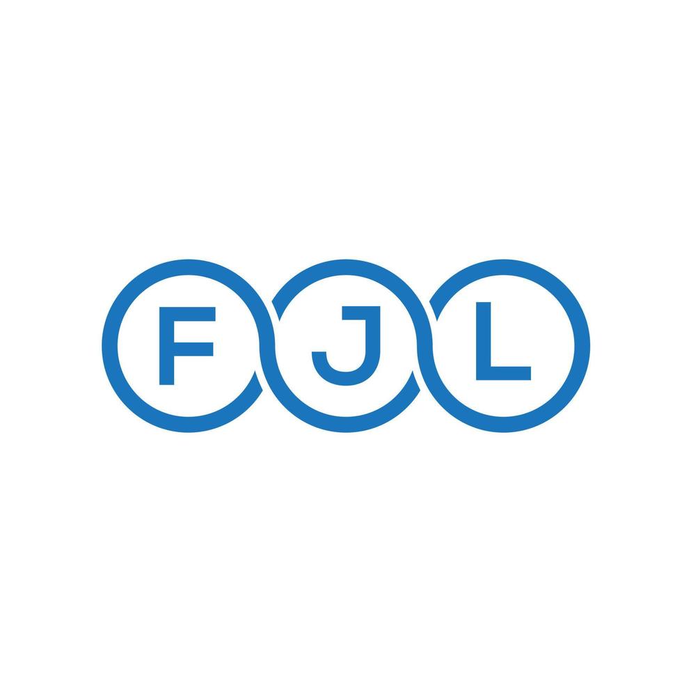 création de logo de lettre fjl sur fond noir. concept de logo de lettre initiales créatives fjl. conception de lettre fjl. vecteur