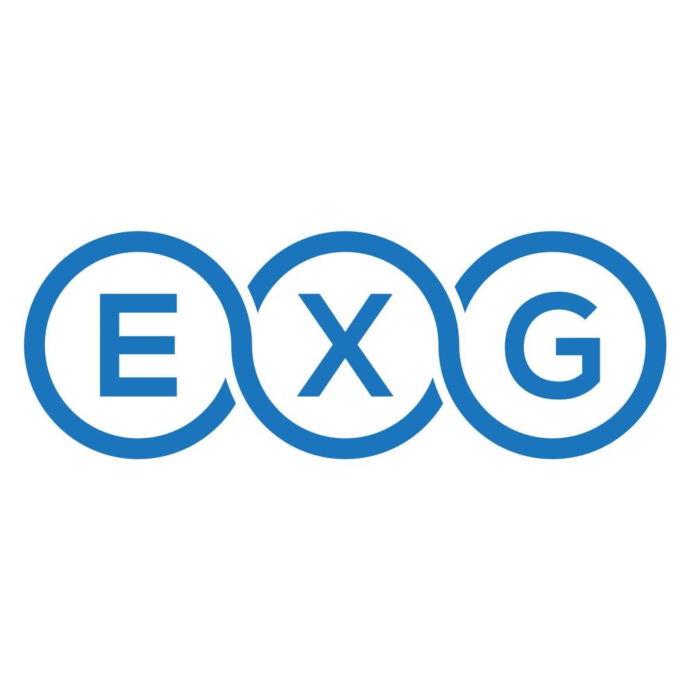 création de logo de lettre exg sur fond noir. exg concept de logo de lettre initiales créatives. conception de lettre exg. vecteur