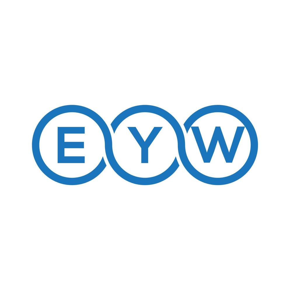 création de logo de lettre eyw sur fond noir. concept de logo de lettre initiales créatives eyw. conception de lettre eyw. vecteur