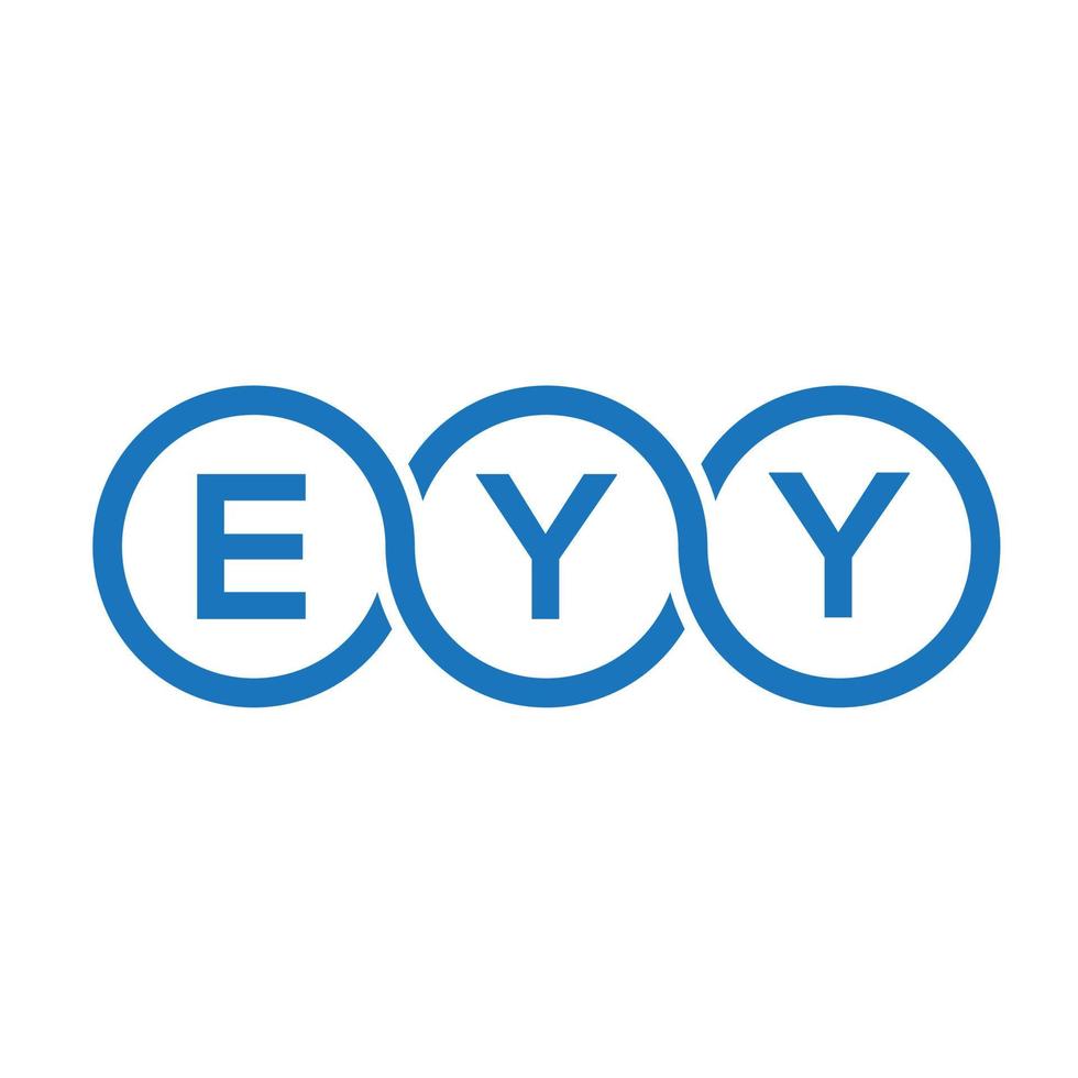 création de logo de lettre eyy sur fond noir. concept de logo de lettre initiales créatives eyy. conception de lettre eyy. vecteur