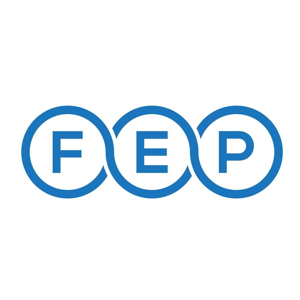 conception de lettre fep. création de logo de lettre fep sur fond noir. concept de logo de lettre initiales créatives fep. conception de lettre fep. vecteur