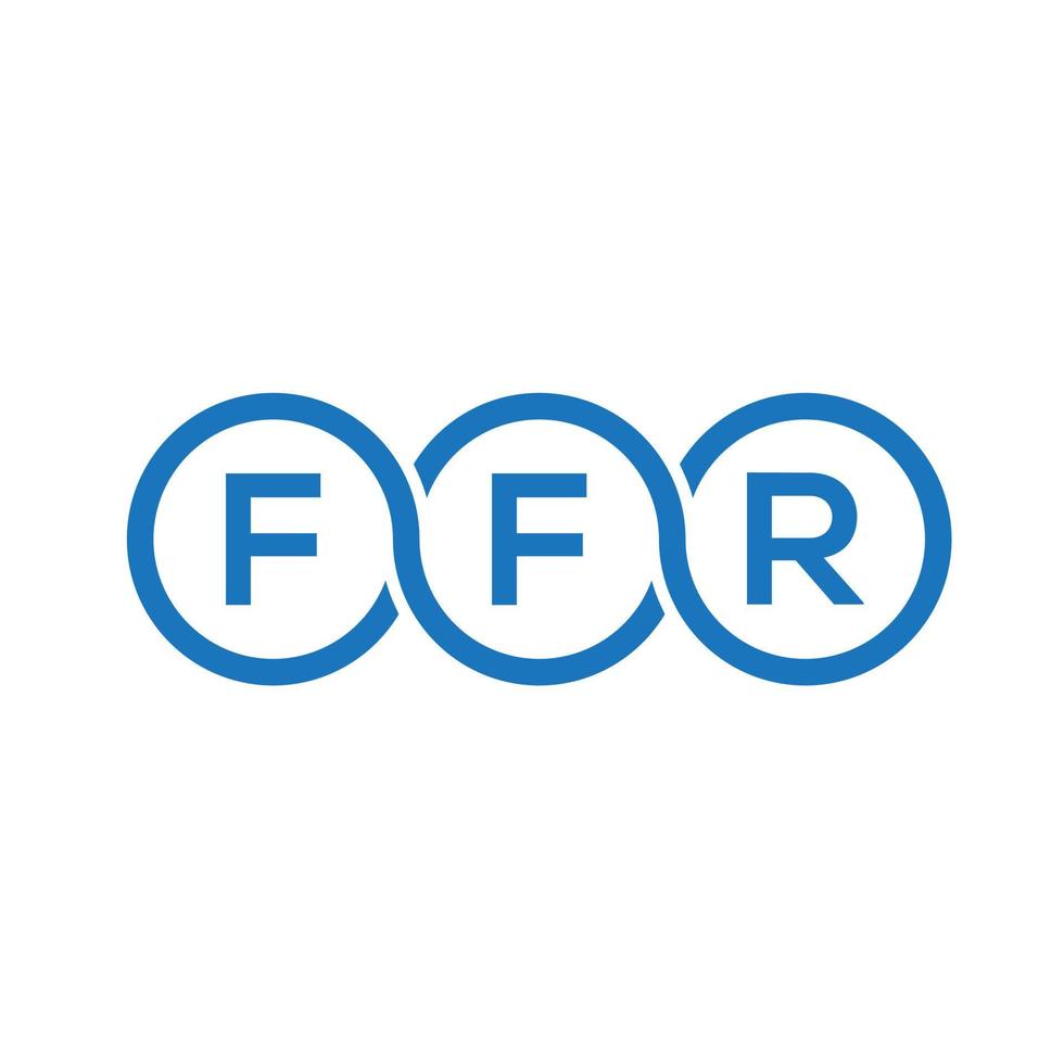 création de logo de lettre ffr sur fond noir. concept de logo de lettre initiales créatives ffr. conception de lettre ffr. vecteur