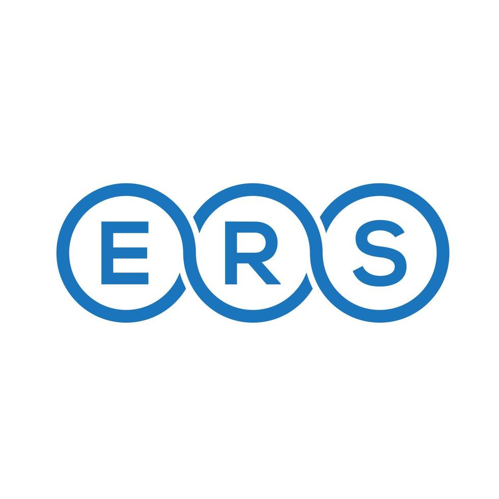 création de logo de lettre ers sur fond noir. concept de logo de lettre initiales créatives ers. conception de lettre ers. vecteur