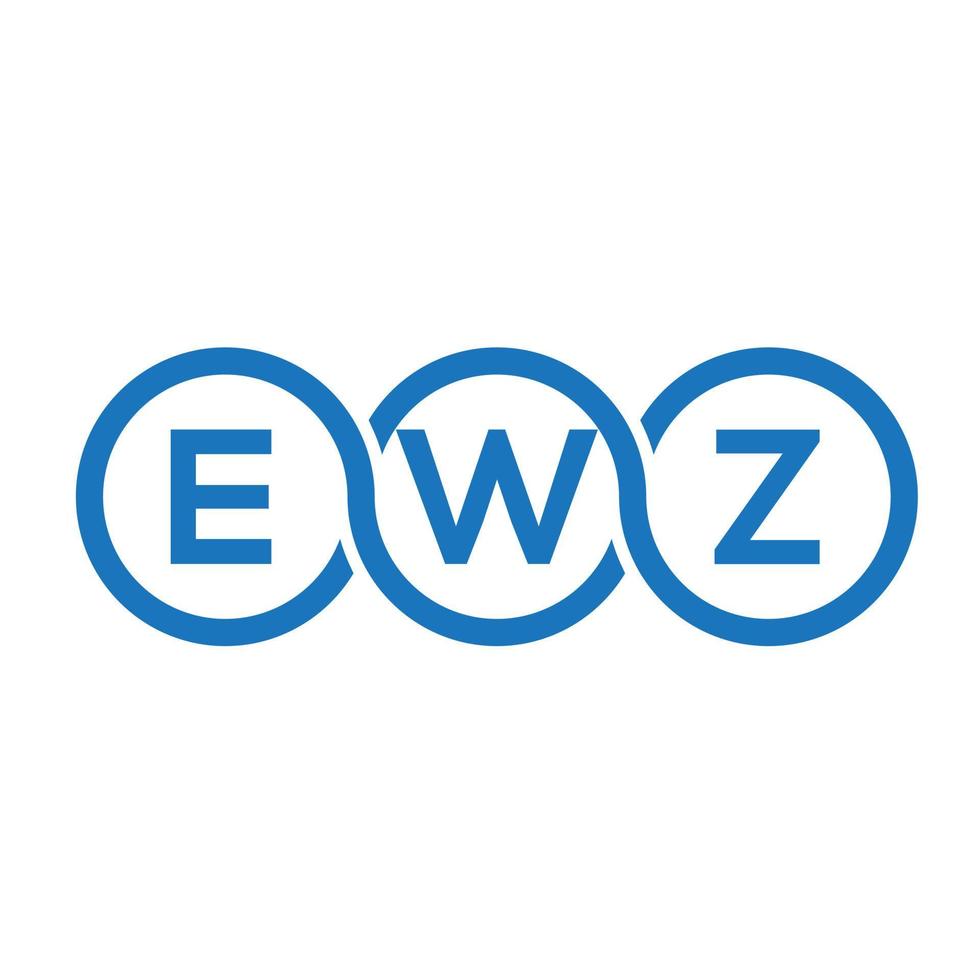 création de logo de lettre ewz sur fond noir. concept de logo de lettre initiales créatives ewz. conception de lettre ewz. vecteur