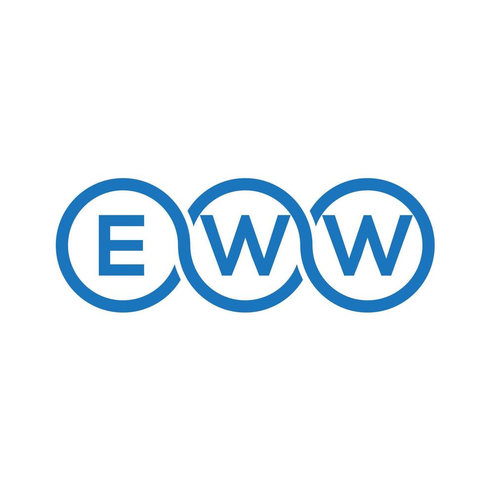 création de logo de lettre eww sur fond noir. eww concept de logo de lettre initiales créatives. conception de lettre eww. vecteur