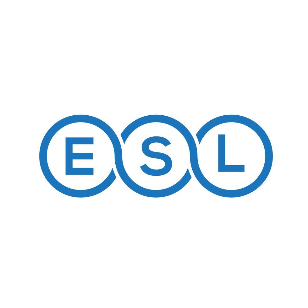 création de logo de lettre esl sur fond noir. concept de logo de lettre initiales créatives esl. conception de lettre esl. vecteur