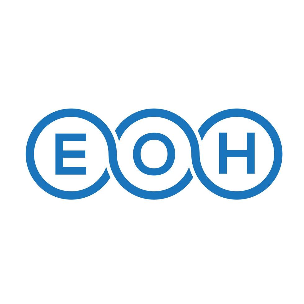 création de logo de lettre eoh sur fond noir. concept de logo de lettre initiales créatives eoh. conception de lettre eoh. vecteur