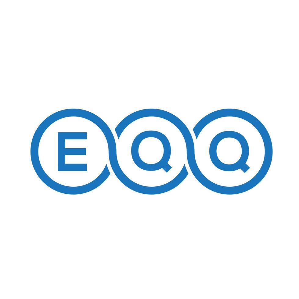 création de logo de lettre eqq sur fond noir. concept de logo de lettre initiales créatives eqq. conception de lettre eqq. vecteur