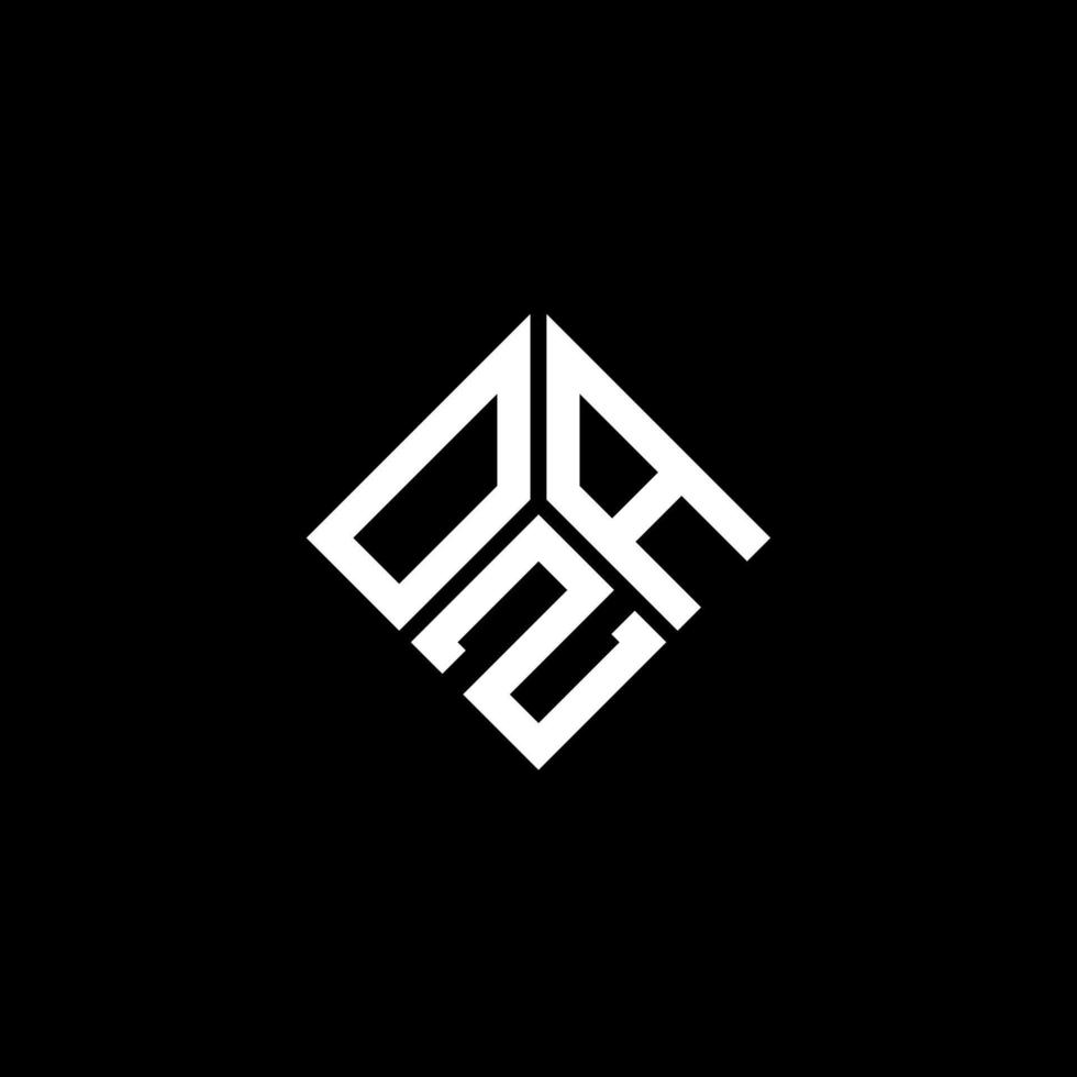 création de logo de lettre oza sur fond noir. concept de logo de lettre initiales créatives oza. conception de lettre oza. vecteur