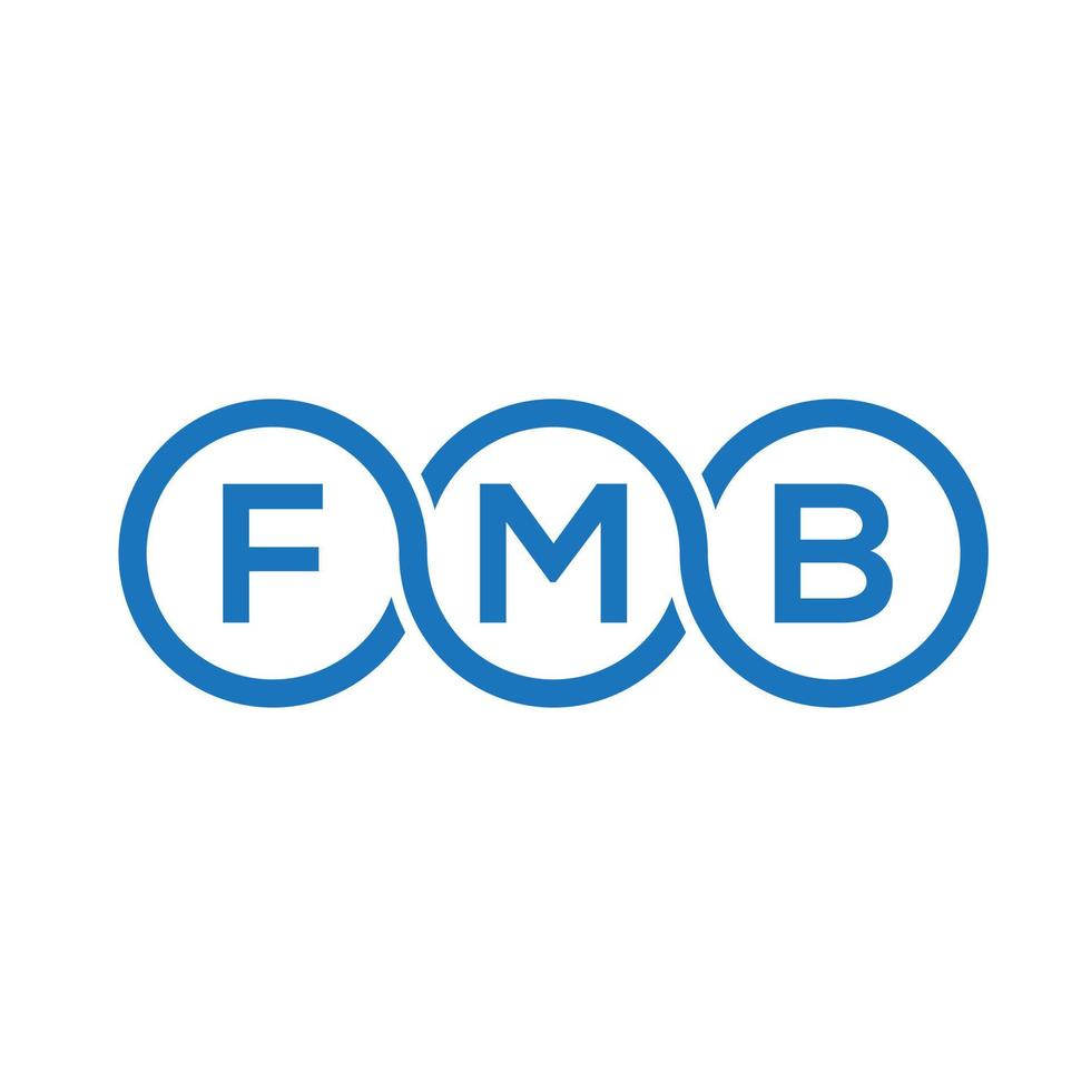 création de logo de lettre fmb sur fond noir. concept de logo de lettre initiales créatives fmb. conception de lettre fmb. vecteur