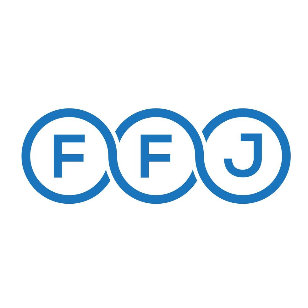 création de logo de lettre ffj sur fond noir. concept de logo de lettre initiales créatives ffj. conception de lettre ffj. vecteur